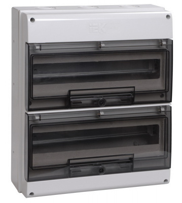 Бокс модульный пластиковый навесной с двумя дверцами 400х326х140мм, 2Pяда/32мод, IP66 IEK КМПн-32 IEK КМПн MKP73-N-32-66