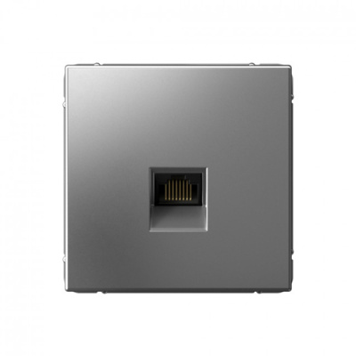 ARTGALLERY РОЗЕТКА компьютерная RJ45, кат. 6A, механизм, СТАЛЬ Systeme Electric ArtGallery GAL000986