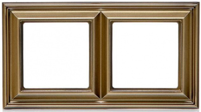Рамка 2-постовая Jung Eco Profi DECO Античная латунь Jung Eco Profi DECO EPD482AT