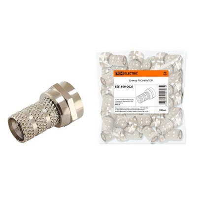Штекер F RG6 без пайки TDM TDM ELECTRIC  SQ1809-0021