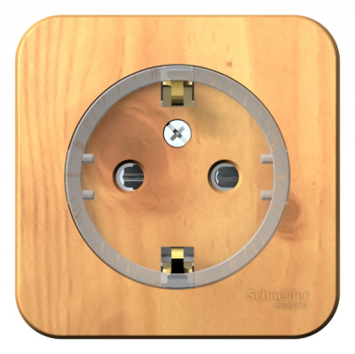 Розетка с заземлением со шторками накладного монтажа с изолирующей пластиной 16A 250В Systeme Electric Blanca Ясень Systeme Electric Blanca BLNRA111115