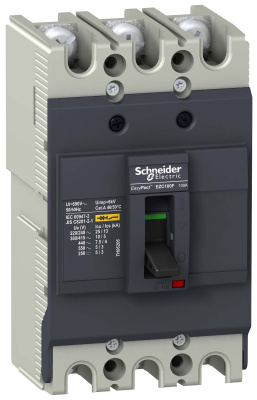 Автоматический выключатель 3P 100A 10kA Schneider Electric EasyPact EZC Schneider Electric EasyPact EZC EZC100F3100