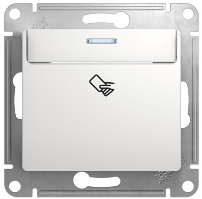 Выключатель карточный 10A (схема 6) Systeme Electric Glossa Белый Systeme Electric Glossa GSL000169