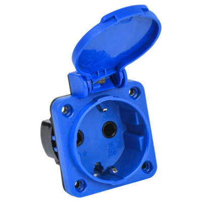 Розетка панельная SCHUKO РП11-3 IP44 синий IEKMAGNUM  IEK MAGNUM  PSN71-016-3-2-44-K07