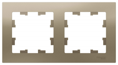 Рамка 2-постовая универсальная Schneider Electric AtlasDesign Шампань Systeme Electric AtlasDesign ATN000502