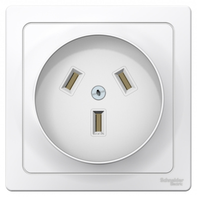 Розетка силовая скрытой установки 2К+З 32A 250В Systeme Electric Blanca Белый Systeme Electric Blanca BLNSR003231