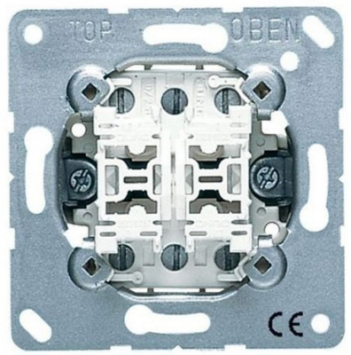 Механизм Переключатель 2-клавишный 10A Jung Jung Eco Profi Механизмы EP409U
