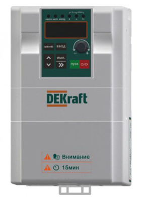 Преобразователь частоты 3.7кВт 3 фазы 380В с торм. модулем DEKraft DEKV071 DEKraft DEKV060 DEKV060G3R7T4B