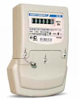 Счетчик 1Ф 1Т min 5A/ max 60A 230В класс 1 Щ ЭМОУ Энергомера CE101 S6 145 M6 Энергомера CE101 101001003007789