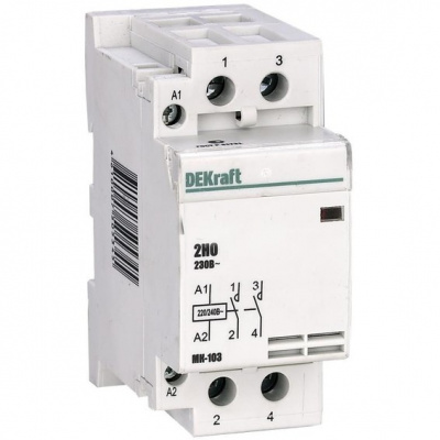 Контактор модульный 40A 2НО DEKraft МК103-040A-230B-20 DEKraft МК-103 18078DEK