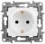 Розетка с заземлением с защитными штораками немецкий стандарт винтовой зажим Legrand Etika Белый Legrand Etika 672222