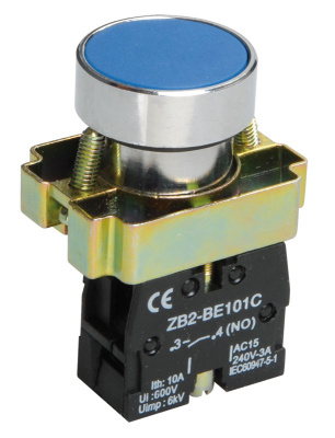 Кнопка управления LAY5-BA61 без подсветки синяя 1з IEK IEK  BBT60-BA-K07