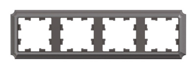 SE AtlasDesign ANTIQUE Рамка 4-постовая Мокко Systeme Electric AtlasDesign ATN100604