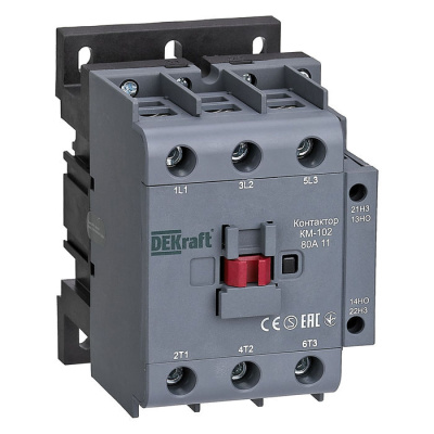 Контактор 80А 36В АС3 АС4 1НО+1НЗ КМ-102 DEKraft DEKraft  22330DEK