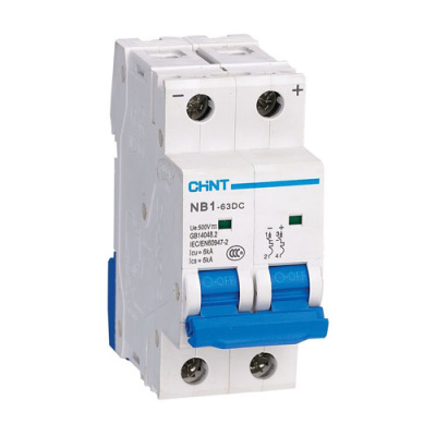 Автоматический выключатель NB1-63DC 2P C50A DC500В 6kA CHINT CHINT  182725CHINT