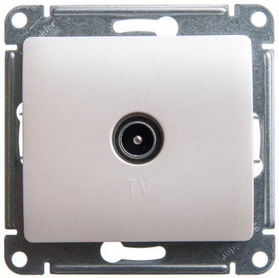 Розетка TV одиночная 1DB Systeme Electric Glossa Перламутр Systeme Electric Glossa GSL000691