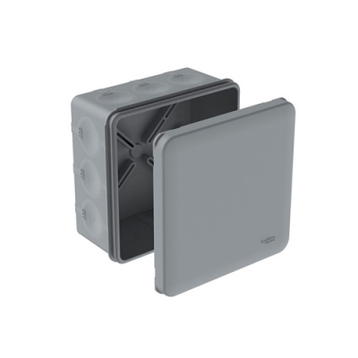 Systeme Electric MultiBox Коробка распределительная с мембранными вводами IP66 100х100х50 Серая (со стикером) под пистолет Systeme Electric MultiBox IMT351981