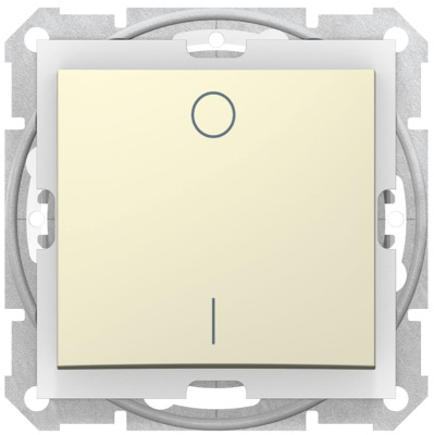 Выключатель 1-клавишный 2-полюсный 10A IP44 Schneider Electric Sedna Бежевый Schneider Electric Sedna SDN0200347