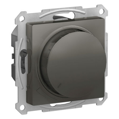 Светорегулятор (диммер) повор-нажим LED RC 400Вт механизм Schneider Electric AtlasDesign Сталь Systeme Electric AtlasDesign ATN000923