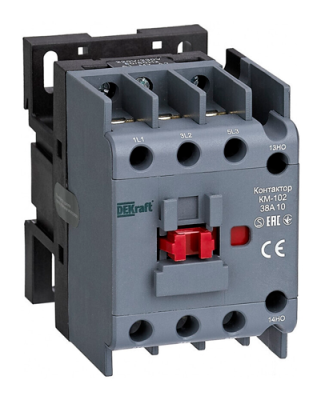 DEKraft КМ-102 Контактор 38А 400В_АС АС3_ АС4 1НО+1НЗ DEKraft КМ-102 21935DEK