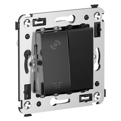 Диммер кнопочный в стену, "Avanti", "Черный квадрат" DKC DKC Avanti 4402343DKC