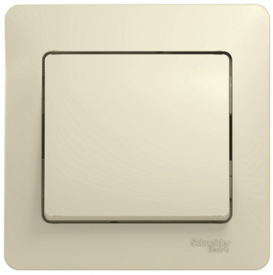 Выключатель 1-клавишный 10A (схема 1) в сборе с рамкой Systeme Electric Glossa Бежевый Systeme Electric Glossa GSL000212