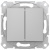 Выключатель 2-клавишный 10A Schneider Electric Sedna Алюминий Schneider Electric Sedna SDN0300160