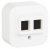 Адаптер для 1 или 2 розеток RJ45 Keystone IP20 Legrand Quteo Белый Legrand Quteo 782226