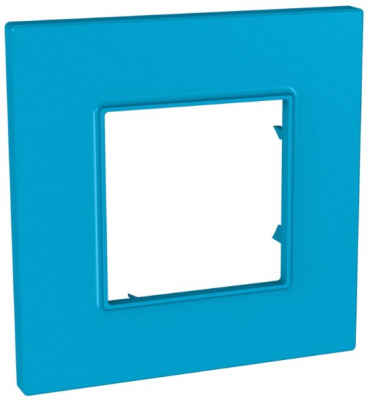 Рамка 1-постовая Schneider Electric Unica Quadro Natura Aqua/ Голубика Schneider Electric Unica MGU4.702.26