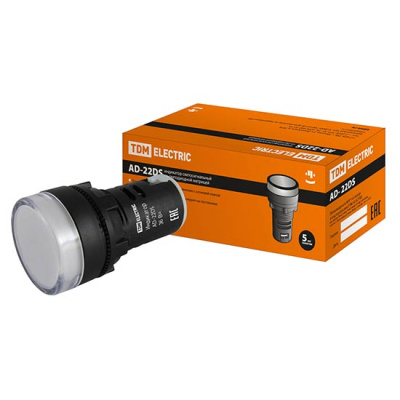 Лампа сигнальная LED матрица 22мм 36V ACDC белый TDM AD-22DS TDM ELECTRIC AD-22DS SQ0702-0023