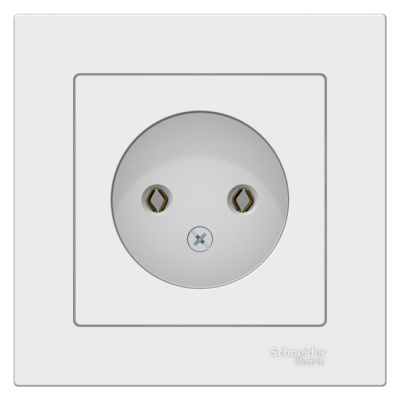 Розетка без заземления 16A в сборе Schneider Electric AtlasDesign Белый Systeme Electric AtlasDesign ATN000140