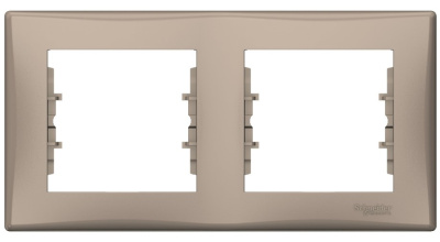 Рамка 2-постовая горизонтальная Schneider Electric Sedna Титан Schneider Electric Sedna SDN5800368