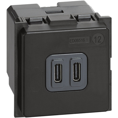 Зарядное устройство USB Стандарты С-С 3000мА 2 мод Bticino LivingNow Bticino Living now K4286C2