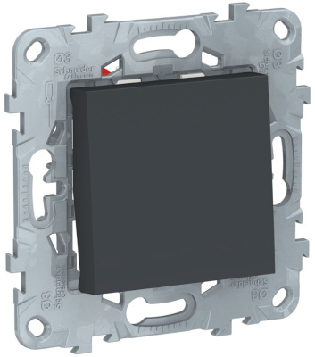 Переключатель 1-клавишный перекрестный сх.7 10 AX 250В Schneider Electric Unica New Антрацит Schneider Electric Unica New NU520554