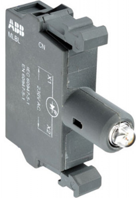Патрон MLBL-07Y со встроенным светодиодом желтый 230В AC ABB ABB  1SFA611621R1073