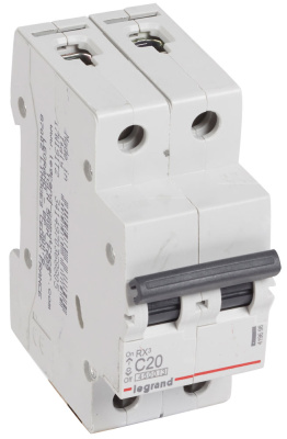 Автоматический выключатель 2P 20 A C 4,5kA Legrand RX3 Legrand RX3 419698
