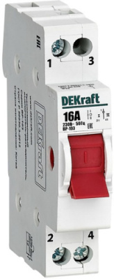 DEKraft ВР-103 Выключатель-разъединитель трехпозиционный 1P 16A DEKraft ВР-103 17200DEK