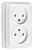Розетка 2-местная 10A без заземления с защитными шторками EKF PROxima Рим Белый