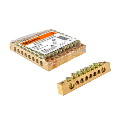 Шина "N" нулевая 8х12мм 8 групп/крепеж по краям 125A TDM 8/2 TDM ELECTRIC TDM Шины SQ0801-0068