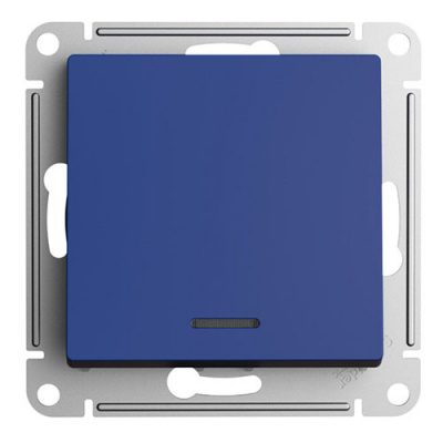 SE AtlasDesign Переключатель 1-кл с подсветкой Аквамаринин сх.6а 10АХ механизм Systeme Electric AtlasDesign ATN001163