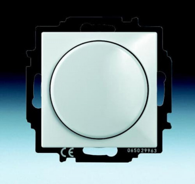 Светорегулятор поворотно-нажимной 60-400 Вт для л/н ABB BJB Basic55 Белый ABB Basic 55 2CKA006515A0842