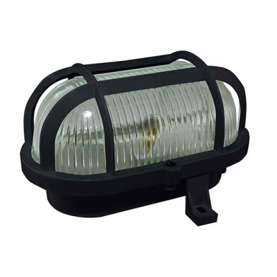 Светильник накладной, овал с решеткой 183х123х113мм, 40W, Е27, IP54 / черный TDM НБП 02-60-004.03У "Евро" TDM ELECTRIC  SQ0312-0002