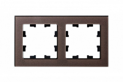 Рамка 2-постовая стекло Schneider Electric AtlasDesign Nature Мокко Systeme Electric AtlasDesign Nature ATN320602