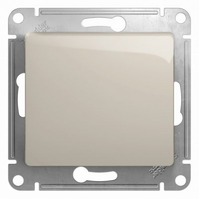 Выключатель кнопочный (схема 1) 10AX механизм Systeme Electric Glossa Молочный Systeme Electric Glossa GSL000915