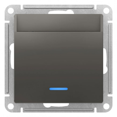Выключатель карточный 10А без задержки времени механизм Schneider Electric AtlasDesign Сталь Systeme Electric AtlasDesign ATN000967