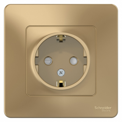 Розетка с заземлением со шторками скрытой установки 16A 250В Systeme Electric Blanca Титан Systeme Electric Blanca BLNRS001114