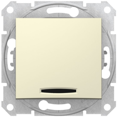 Переключатель перекрестный 1-клавишный с подсветкой 10A Schneider Electric Sedna Бежевый Schneider Electric Sedna SDN0501147