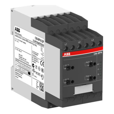Реле контроля CM-MPN.52P без контр нуля, Umin/Umax=3х350-460В/480- 580BAC, 2ПК, пружинные клеммы ABB ABB  1SVR760487R8300