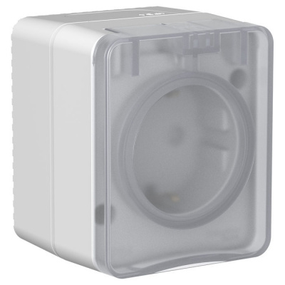 О/У Розетка с заземлением со шторками 16А 250В AtlasDesign Profi54 Серый Systeme Electric AtlasDesign Profi54 ATN543045