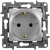 Розетка 2К+З немецкий стандарт винтовые зажимы 16 A 250 В~ Legrand Etika Алюминий Legrand Etika 672421